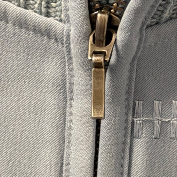 Monterey  By Koret Womens Blue Knit & Faux Suede Zip Front Vest Size 14P - Picture 4 of 12